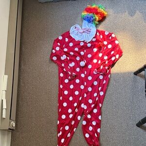 Red Polka Dot Kids Clown Costume